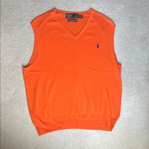 Polo by Ralph Lauren Orange V-Neck Sweater